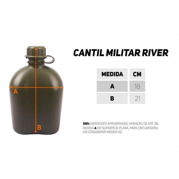 Imagem de Kit River Cantil + Porta Cantil Simples Preto