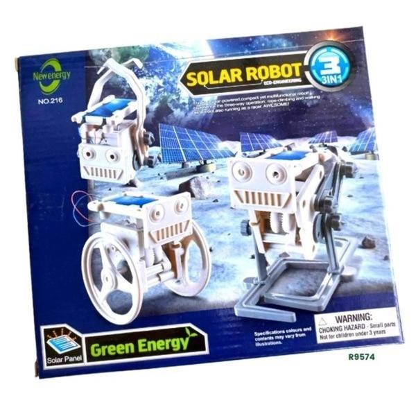 Imagem de Kit robô solar educativo 3 em 1 com placa de energia e estação de robótica