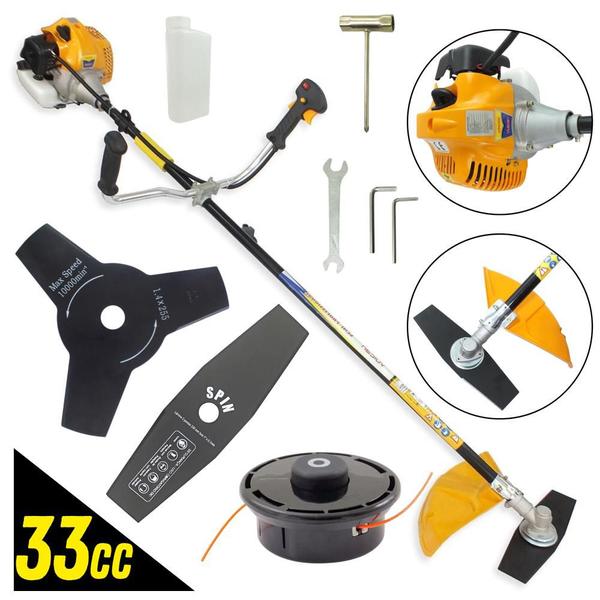 Imagem de KIT Roçadeira Profissional Vulcan VR330H  2T33CC 1,3CV com Lâmina Facão + Lâmina Extra de 3 Pontas