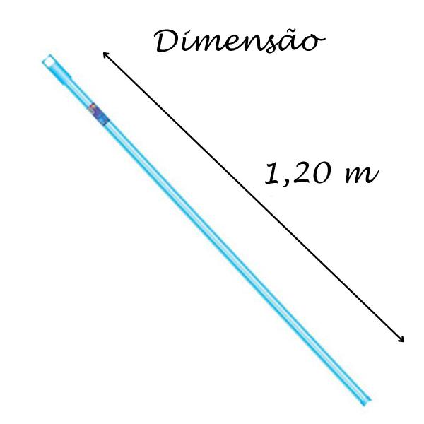 Imagem de Kit RODO Borracha Dupla EVA 40cm + Cabo de Vassoura Rodo 120cm SANTA MARIA AÇO Metálico Plastificado Alça Para Pendurar