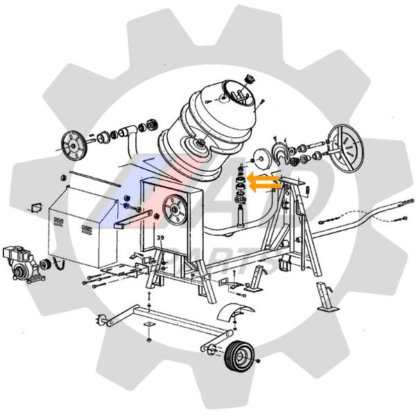 Imagem de Kit Rolamento Para Betoneira Csm 200 Litros 30207 e 30208