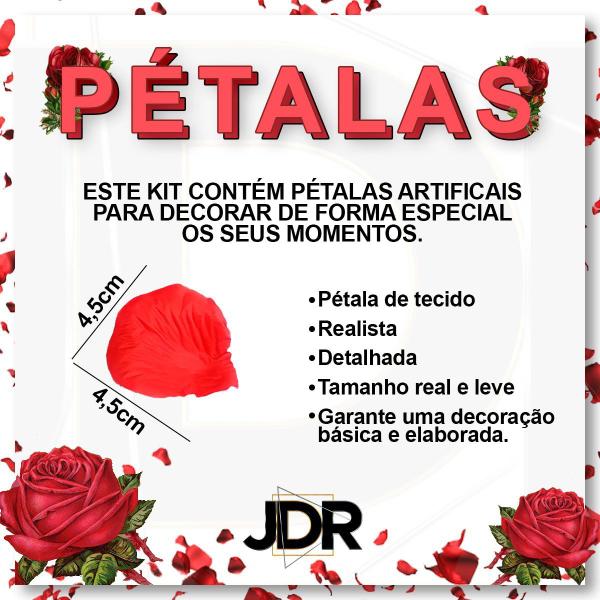 Imagem de Kit Romântico - 500 Pétalas De Rosas + 10 Velas + 7 Balões