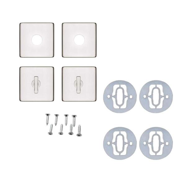 Kit Roseta Avulsa Fechadura Pado Banheiro Inox Polido Rq2 Imagem de Kit Roseta Avulsa Fechadura Pado Banheiro Inox Polido Rq2