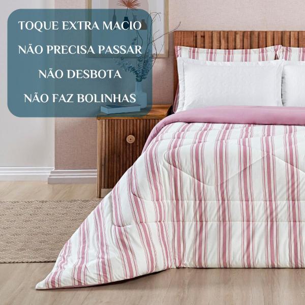 Imagem de Kit Roupa Cama Edredom Super King Scarlett 100% Algodao