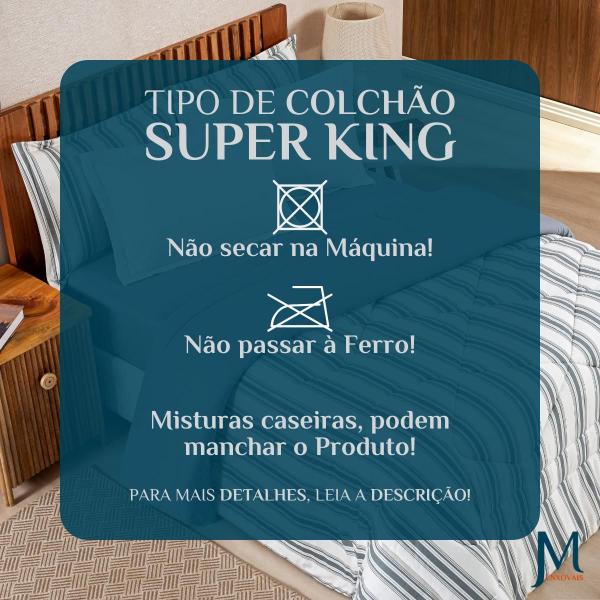 Imagem de Kit Roupa Cama Edredom Super King Scarlett 100% Algodao