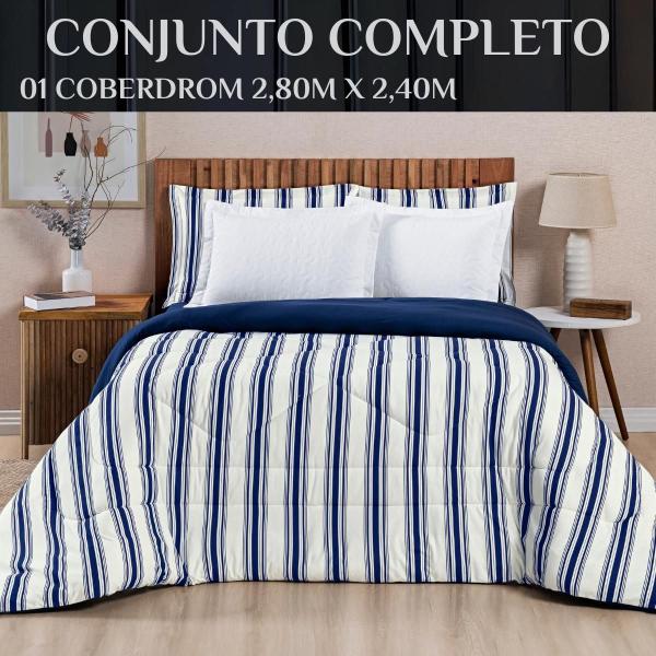 Imagem de Kit Roupa Cama Edredom Super King Scarlett 100% Algodao