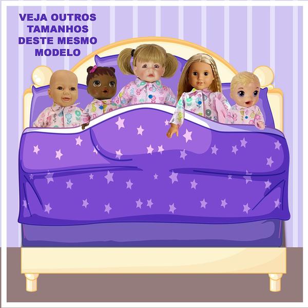 Imagem de Kit Roupa de Boneca American Girl e Our Generation Pijaminha Pompom Laço de Fita