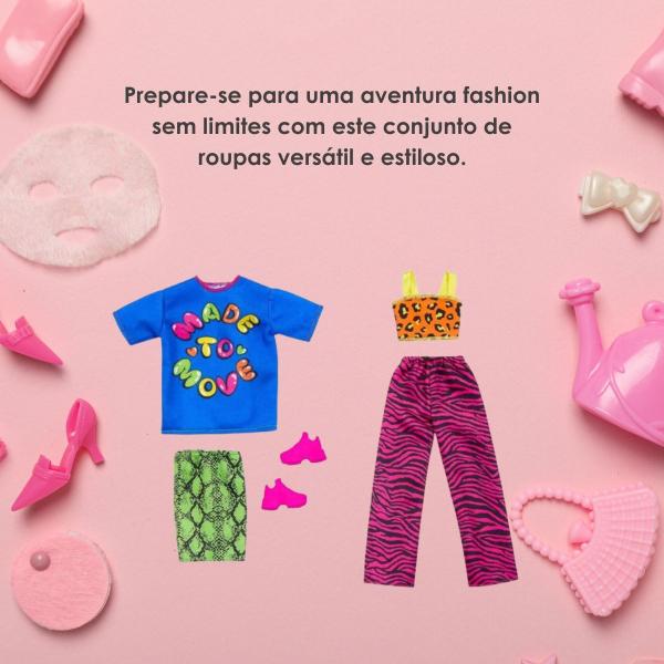 Imagem de Kit Roupas Roupinhas Fashion P/ Boneca Barbie Princesa C/ Acessórios Sapato E óculos - Original