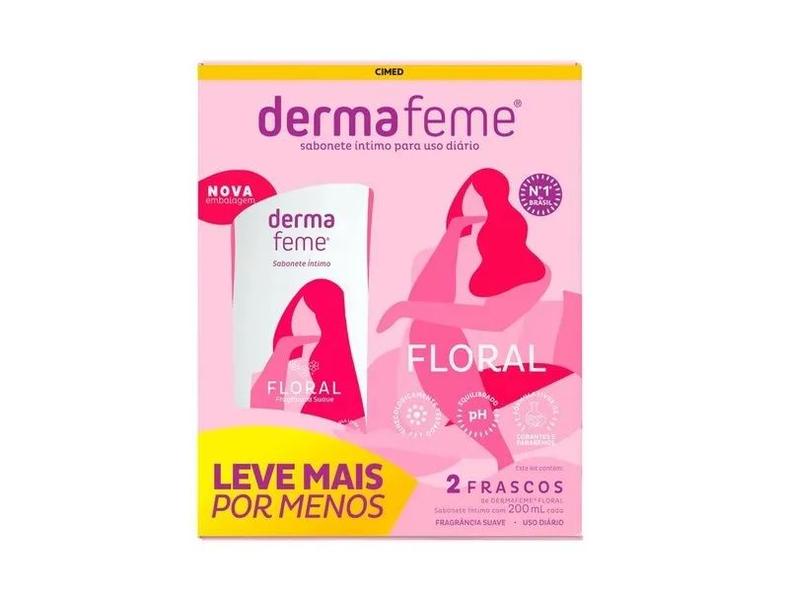 Imagem de Kit Sab Líq Íntimo Dermafeme Floral 2 Unidades 200ml - Cimed