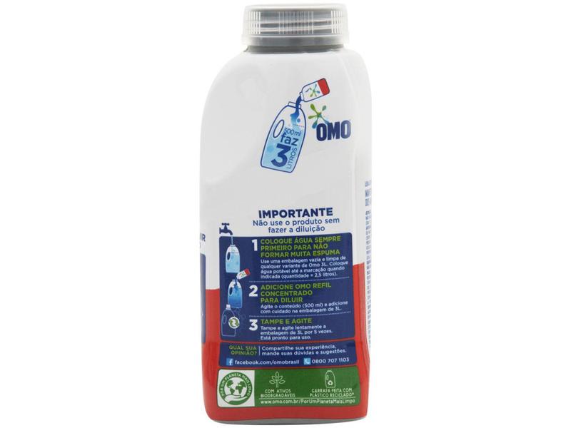 Imagem de Kit Sabão Líquido Concentrado com Garrafa Omo - Lavagem Perfeita 500ml