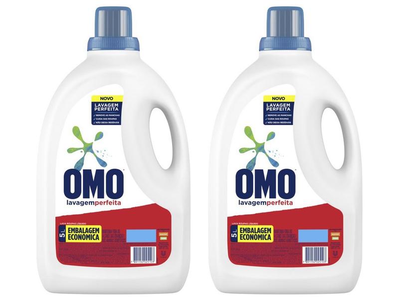 Kit Sabão Líquido Omo Multiação Lavagem Perfeita - 5L 2 Unidades Kit Sabão Líquido Omo Multiação Lavagem Perfeita - 5L 2 Unidades