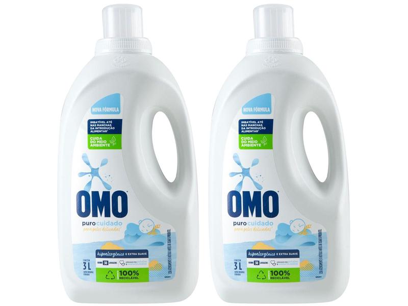 Kit Sabão Líquido Omo Puro Cuidado Kit Sabão Líquido Omo Puro Cuidado