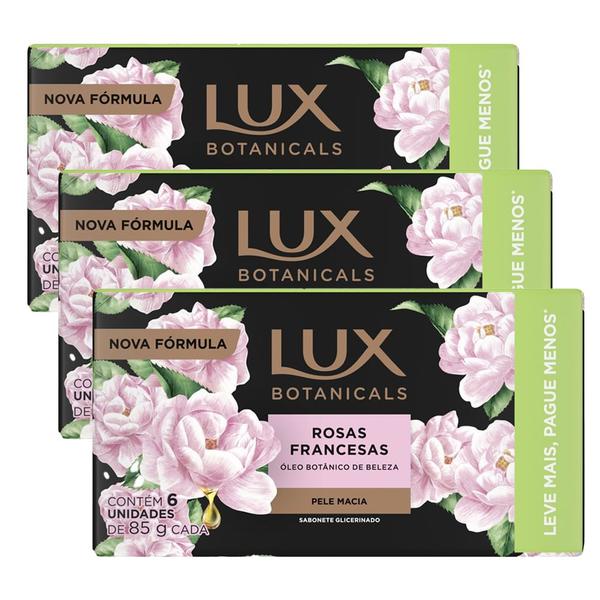 Imagem de Kit Sabonete Em Barra Lux Botanicals Rosas Francesas - 18 Unidades 85g