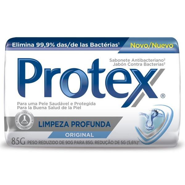 Imagem de Kit Sabonete em Barra Protex Limpeza Profunda 85g com 12 unidades