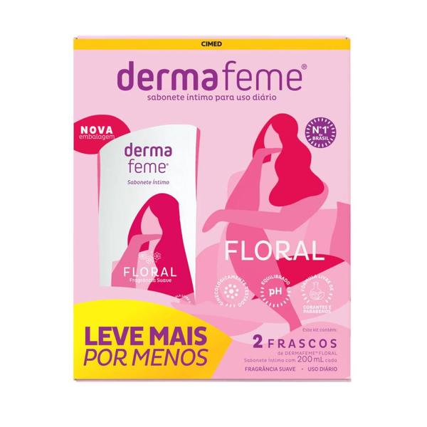 Imagem de Kit Sabonete Intimo Dermafeme Floral  Cimed