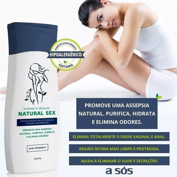 Imagem de Kit Sabonete Intimo Liquido Natural Sex e Barra Coco Biosex