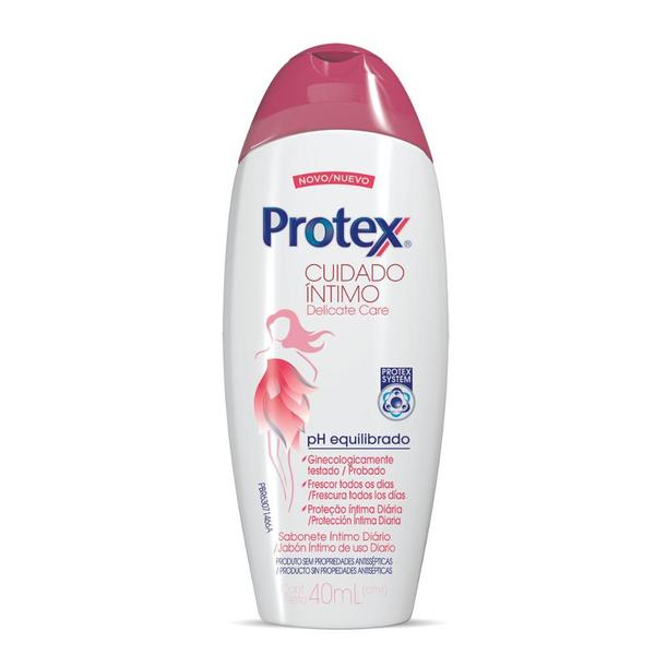 Kit Sabonete Íntimo Líquido Protex Delicate Care 40ml C/ 12 un Imagem de Kit Sabonete Íntimo Líquido Protex Delicate Care 40ml C/ 12 un