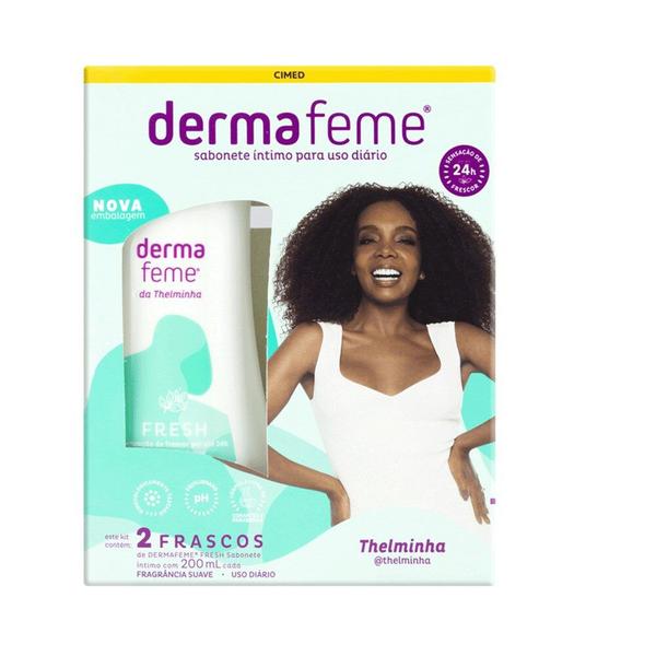 Kit Sabonete Líquido Íntimo Dermafeme Fresh Thelma c/ 2un Imagem de Kit Sabonete Líquido Íntimo Dermafeme Fresh Thelma c/ 2un