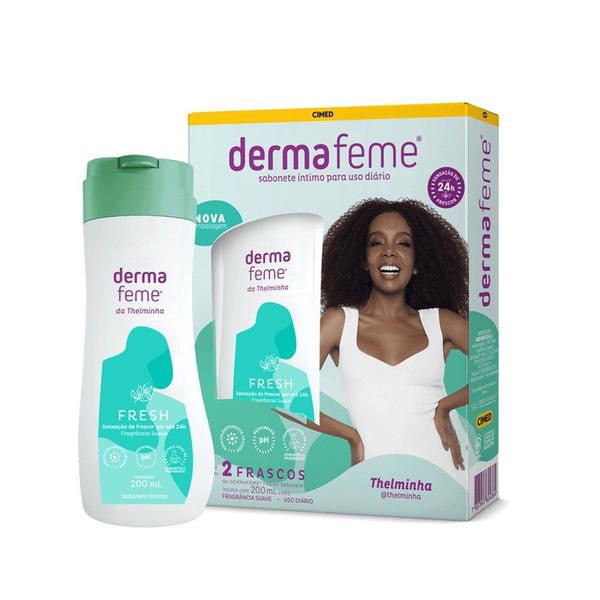 Kit Sabonete Líquido Íntimo Dermafeme Fresh Thelma c/ 2un Imagem de Kit Sabonete Líquido Íntimo Dermafeme Fresh Thelma c/ 2un