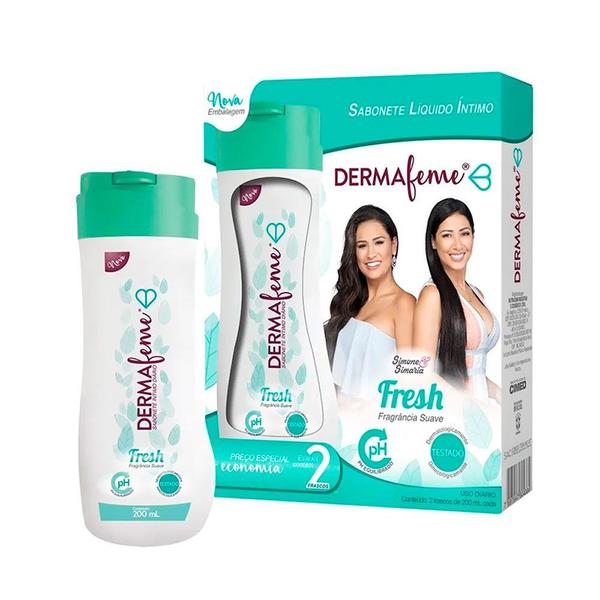 Imagem de Kit Sabonete Liquido Intimo Dermaone Fresh 200ML - 102712