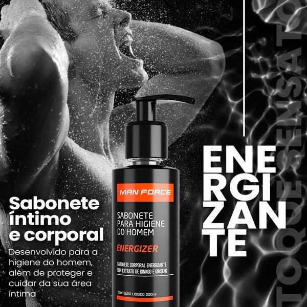 Imagem de Kit Sabonete Líquido Masculino 200ml Adão e Eva + Desodorante Intimo Eros Men 166ml Intt