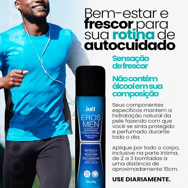 Imagem de Kit Sabonete Líquido Masculino 200ml Adão e Eva + Desodorante Intimo Eros Men 166ml Intt