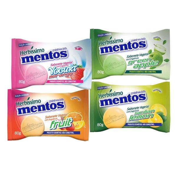 Imagem de Kit Sabonete Vegetal Herbíssimo Mentos c/4 unidades 1 cada fragrância