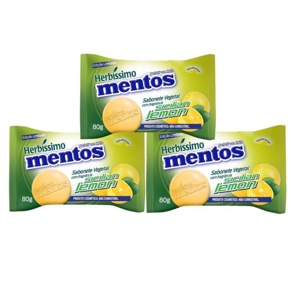 Imagem de Kit Sabonete Vegetal Herbissimo Mentos Sicilian Lemon 80G