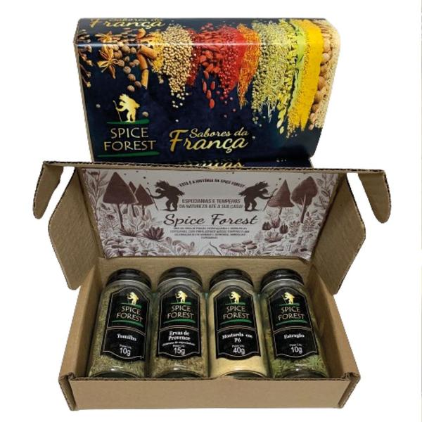 Imagem de Kit Sabores da França - Tomilho, Ervas de Provence, Mostarda em pó e Estragão - Spice Forest