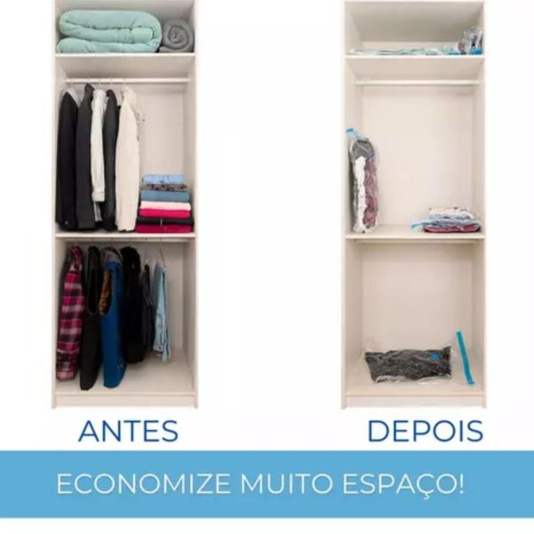 Imagem de Kit Saco a vácuo organizador edredom roupas 50x60 5un