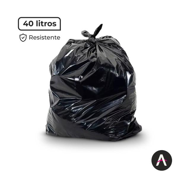 Imagem de KIT Saco De lixo 40L Com 300 unidades Cor:Preto