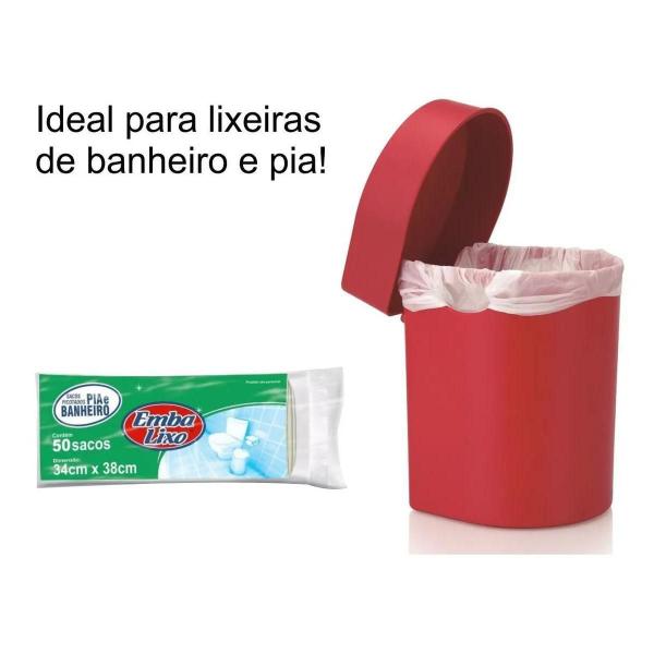 Imagem de Kit Saco Lixo Anti Odor Resistente Embalixo Pia 5 Pacotes