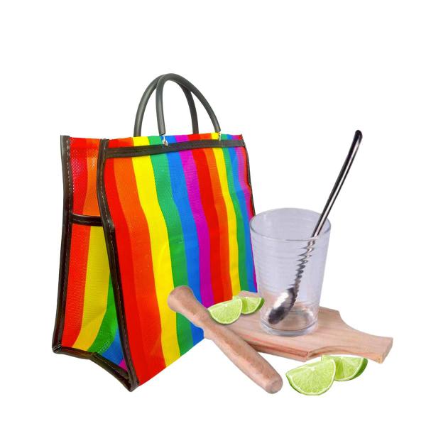 Imagem de Kit sacola de nylon + caipirinha maker especial dia das mães