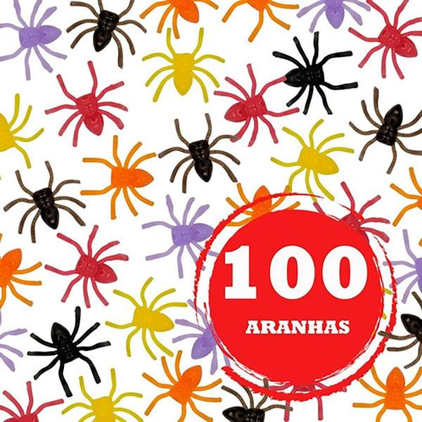 Imagem de Kit Sacolinha 100 Aranhas Brinquedo Infantil Dia Das Bruxas