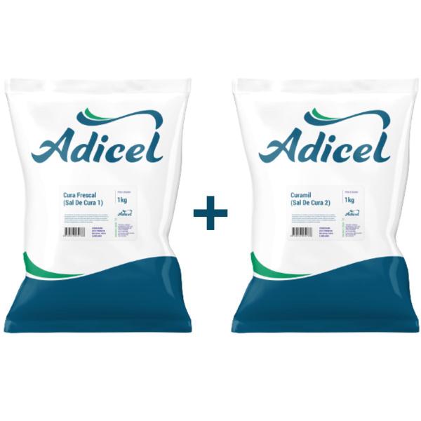 Kit Sal de Cura Sal de Cura 1 e Sal de Cura 2 Adicel - 1kg Cada - Adicel Ingredientes Imagem de Kit Sal de Cura Sal de Cura 1 e Sal de Cura 2 Adicel - 1kg Cada
