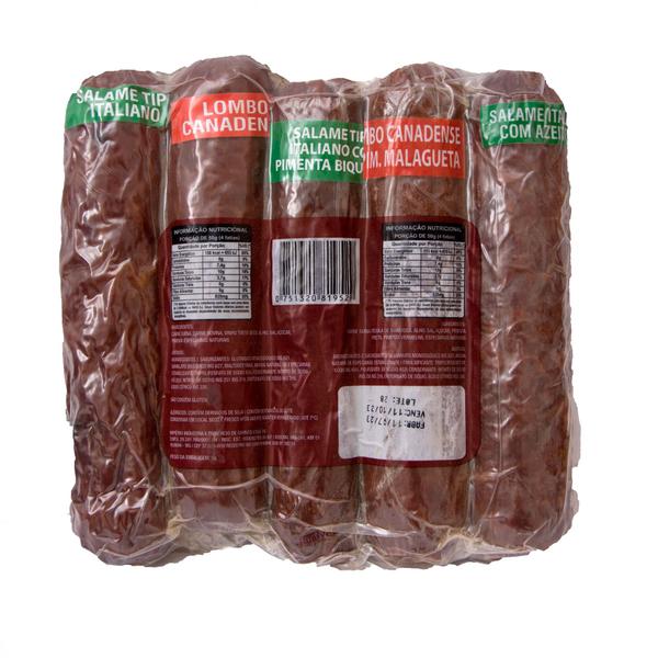 Imagem de Kit Salaminho tipo italiano 5 sabores  Salame  Artesanal- Serra Da Canastra-mg