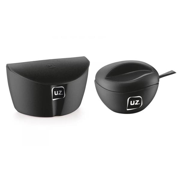 Kit Saleiro e Açucareiro C/ Colher De Mesa Porta Açúcar Sal C/ Tampa UZ Plástico - Uz Utilidades Imagem de Kit Saleiro e Açucareiro C/ Colher De Mesa Porta Açúcar Sal C/ Tampa UZ Plástico