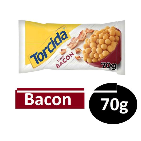 Kit Salgadinho Torcida sabor Bacon c/ 30 unidades de 70g - Lucky Imagem de Kit Salgadinho Torcida sabor Bacon c/ 30 unidades de 70g