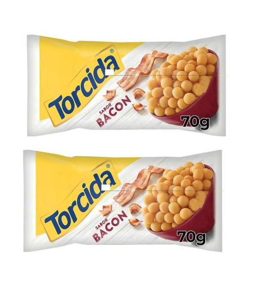 Kit Salgadinho Torcida sabor Bacon c/ 30 unidades de 70g - Lucky Imagem de Kit Salgadinho Torcida sabor Bacon c/ 30 unidades de 70g