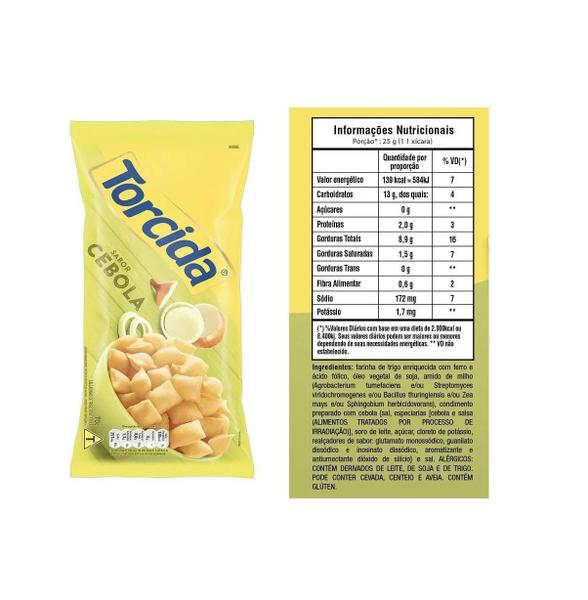 Kit Salgadinho Torcida Sabor Cebola Com 60 Unidades De 70G - Lucky Imagem de Kit Salgadinho Torcida Sabor Cebola Com 60 Unidades De 70G