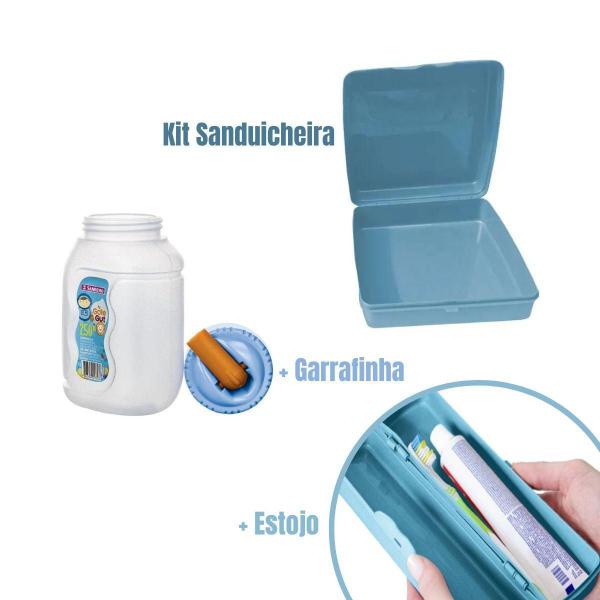 Imagem de Kit Sanduicheira + Garrafinha 250 Ml + Estojo/Porta Escova