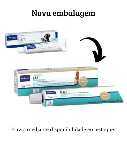 Imagem de Kit Saúde Oral Cães E Gatos Virbac C.E.T Pasta E Escova