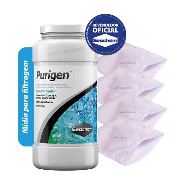 Imagem de Kit Seachem Purigen 500Ml + Bolsa Saquinho Bag Tnt 9X11Cm