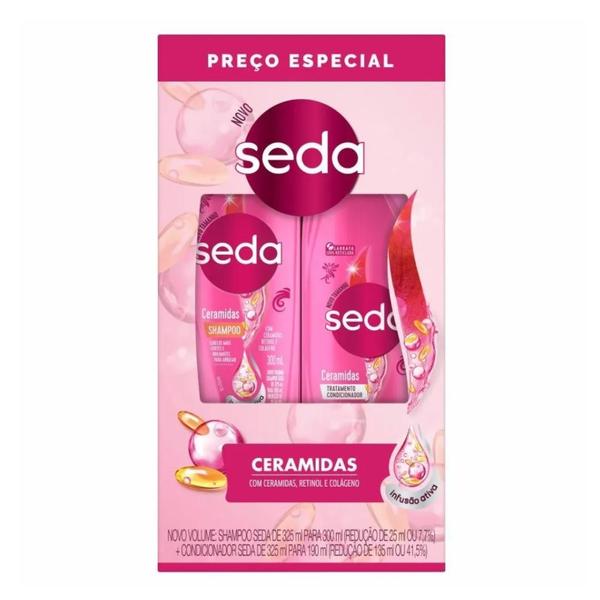 Imagem de Kit Seda Ceramidas Shampoo + Condicionador 300ml + 195ml