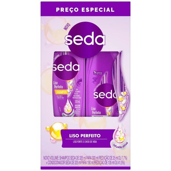 Imagem de Kit Seda Shampoo 300ml + Condicionador Liso Perfeito 190ml