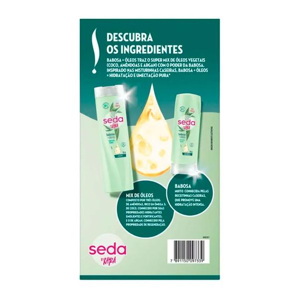 Imagem de Kit Seda Shampoo 300ml E Condicionador 190ml Babosa + Óleos