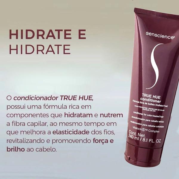 Imagem de Kit Senscience p/ cabelos coloridos True Hue Shampoo 280ml + Condicionador 240ml