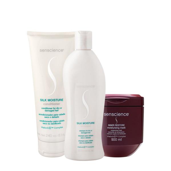 Imagem de Kit Senscience Silk Moisture Inner Home Care 500 (3 produtos)