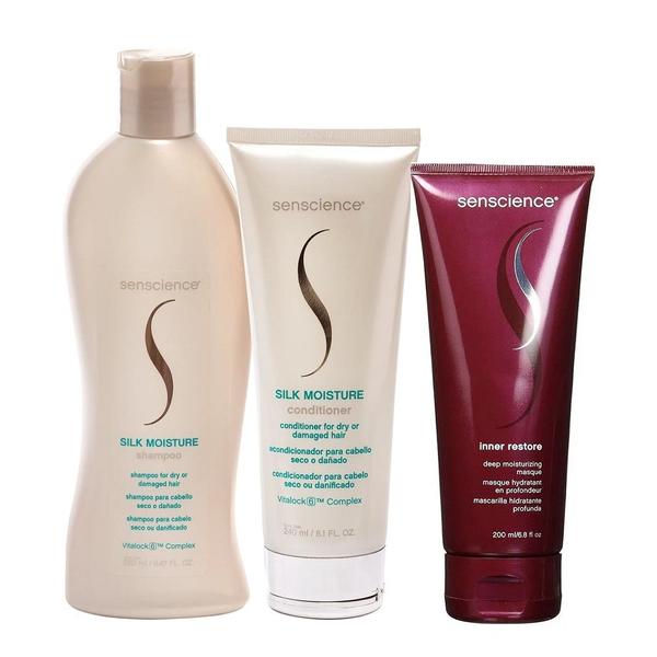 Imagem de Kit Senscience Silk Moisture - Shampoo 280ml + Condicionador 240ml + Inner Restore Deep 200ml