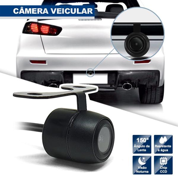 Imagem de Kit Sensor de Ré Vermelho + Câmera de Ré Traseira Corolla 2013 2014 2015 2016 2017 Estacionamento Aviso Sonoro